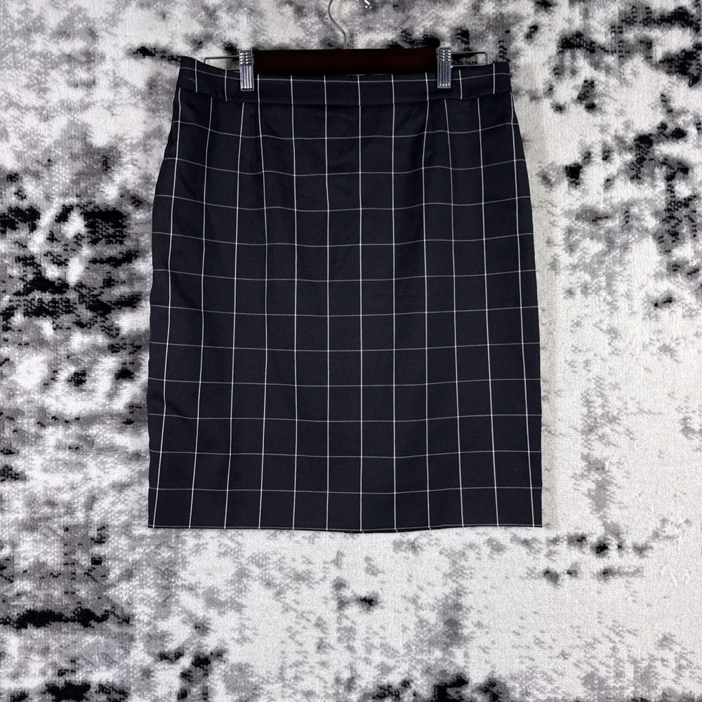 Brooks Brothers Skirt Womens Size 12 Black Square Office Dressy Smart Business